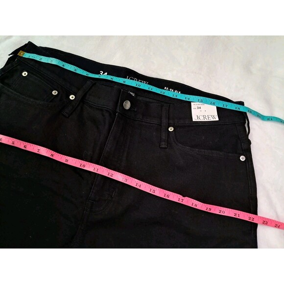 J.Crew Slim Wide Jean Black SMALL FLAW BELTLOOP CC586 Size 34 NWT - Picture 7 of 12